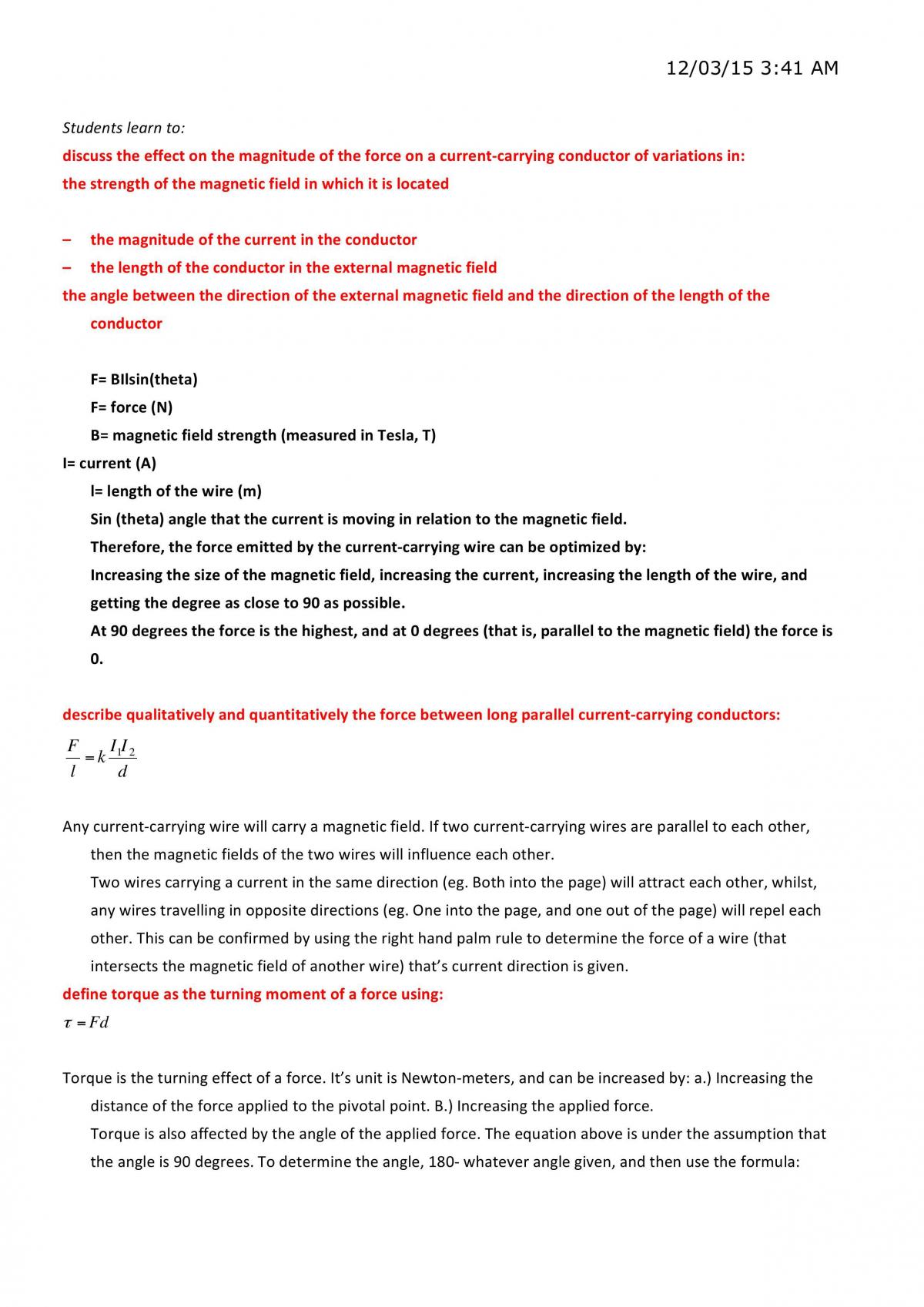 HSC Physics Motors and Generators - Page 1