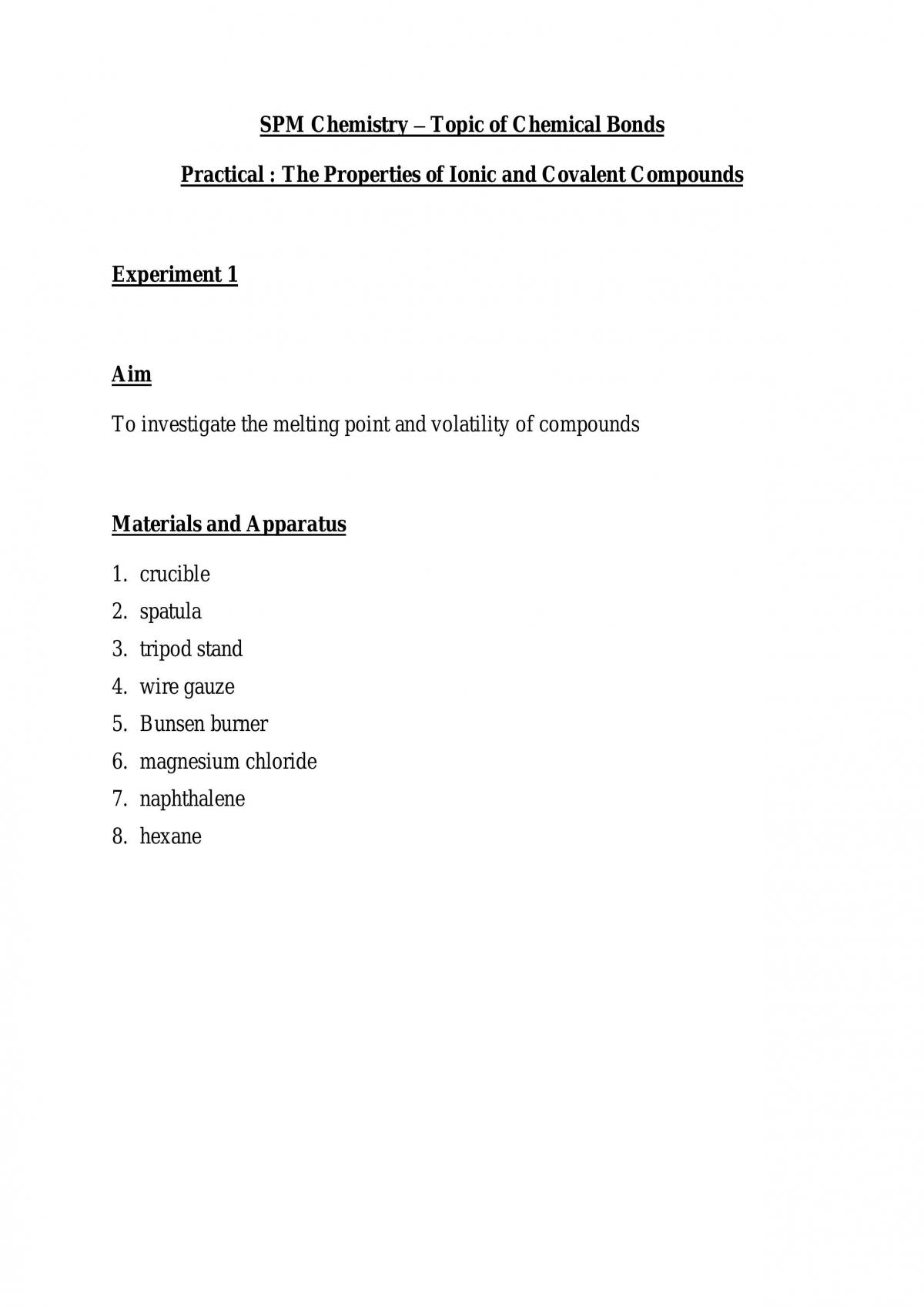 Ionic and Covelent Compounds - Page 1