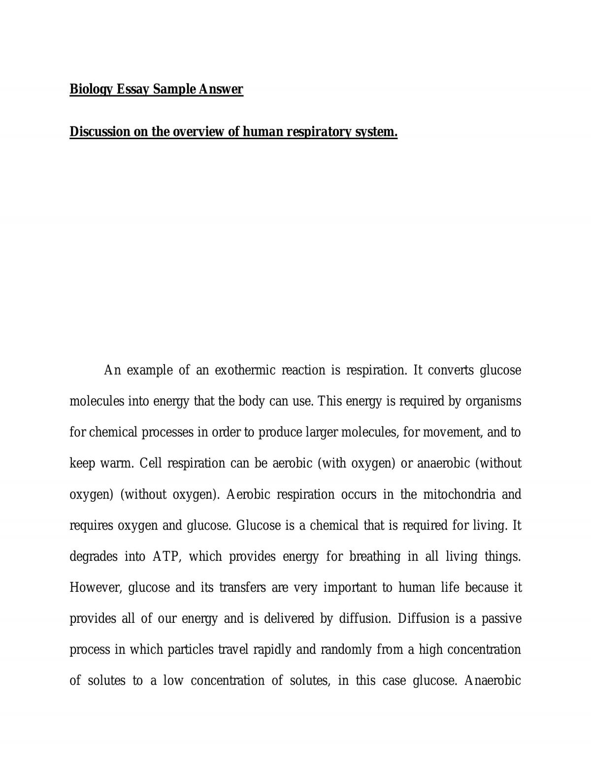 Human respiratory system overview - Page 1