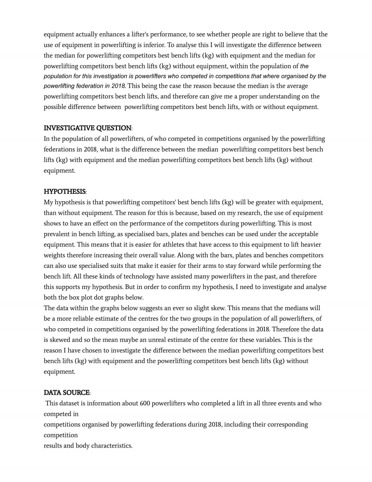 Statistics: Inference Assessment - Powerlifting (Excellence) - Page 2