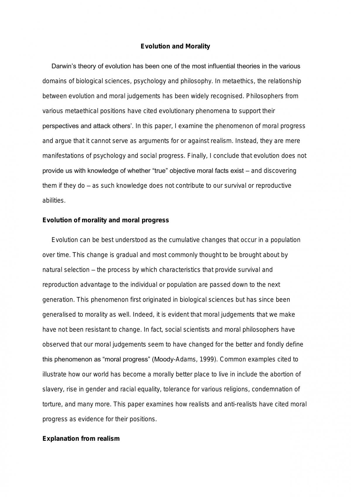 Evolution and morality - Page 1
