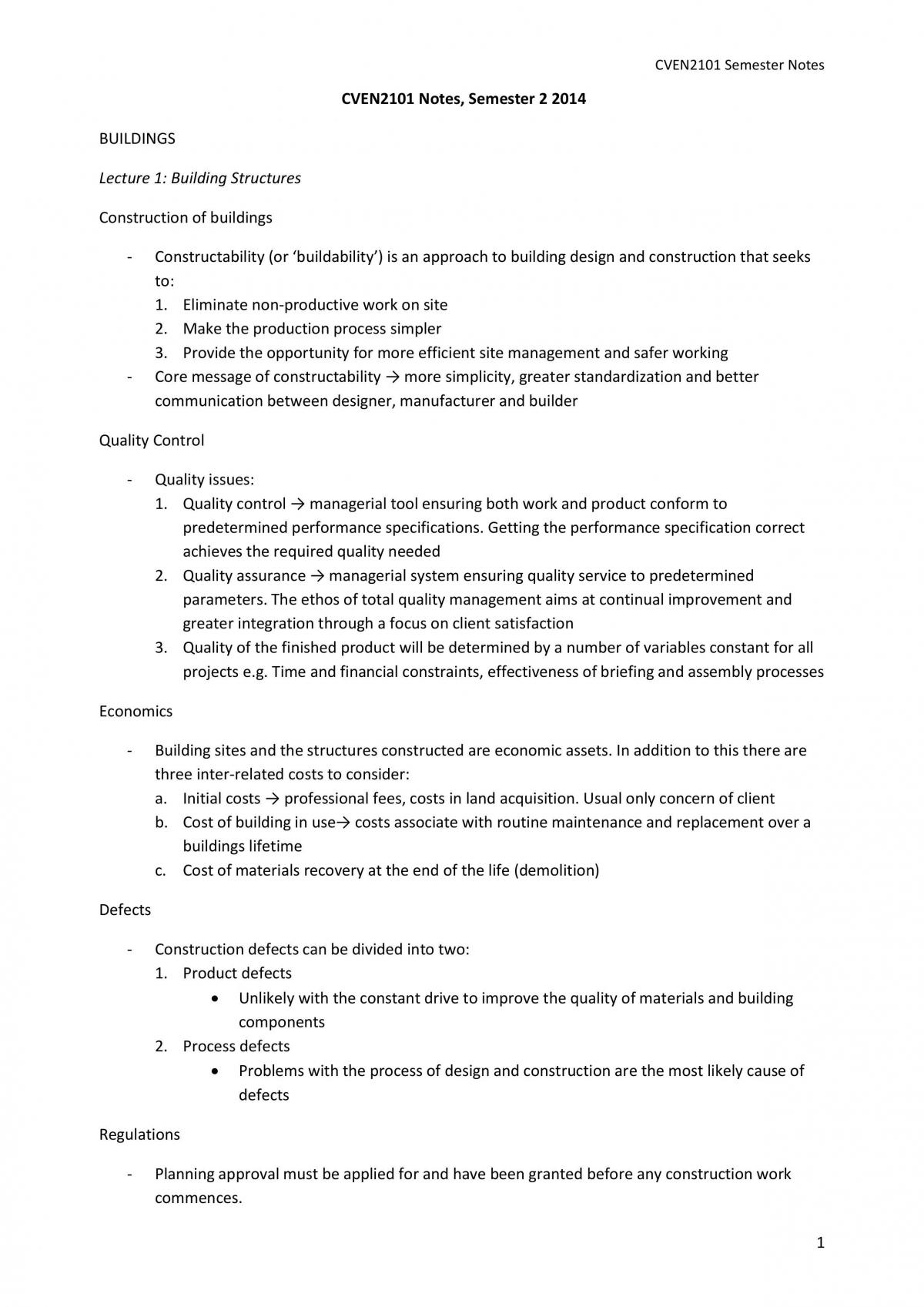 Cven2101 Complete Class notes - Page 1