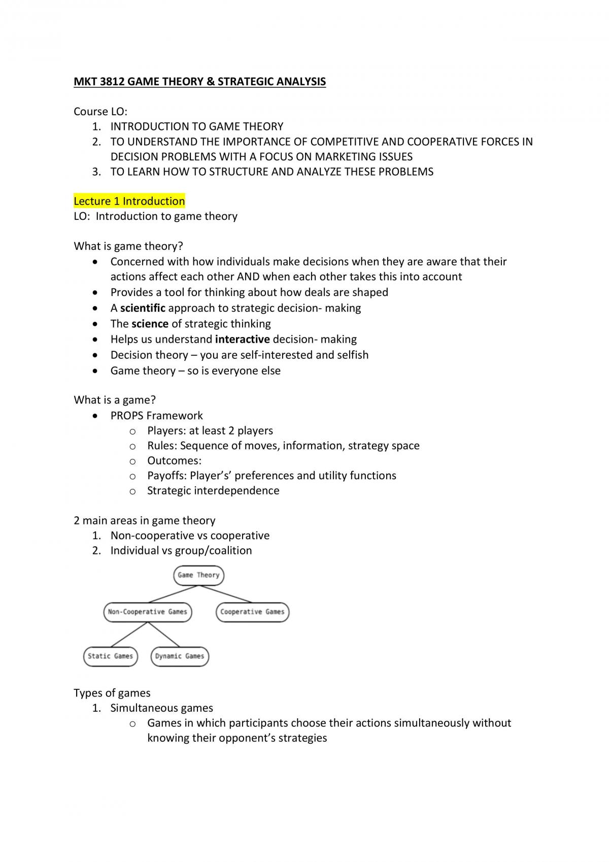 Compiled Notes for MKT3812 - Page 1