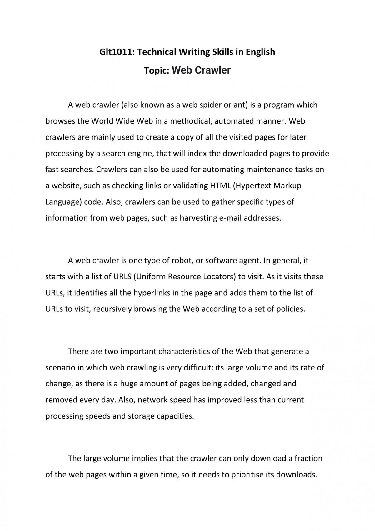 Web Crawler - Page 1
