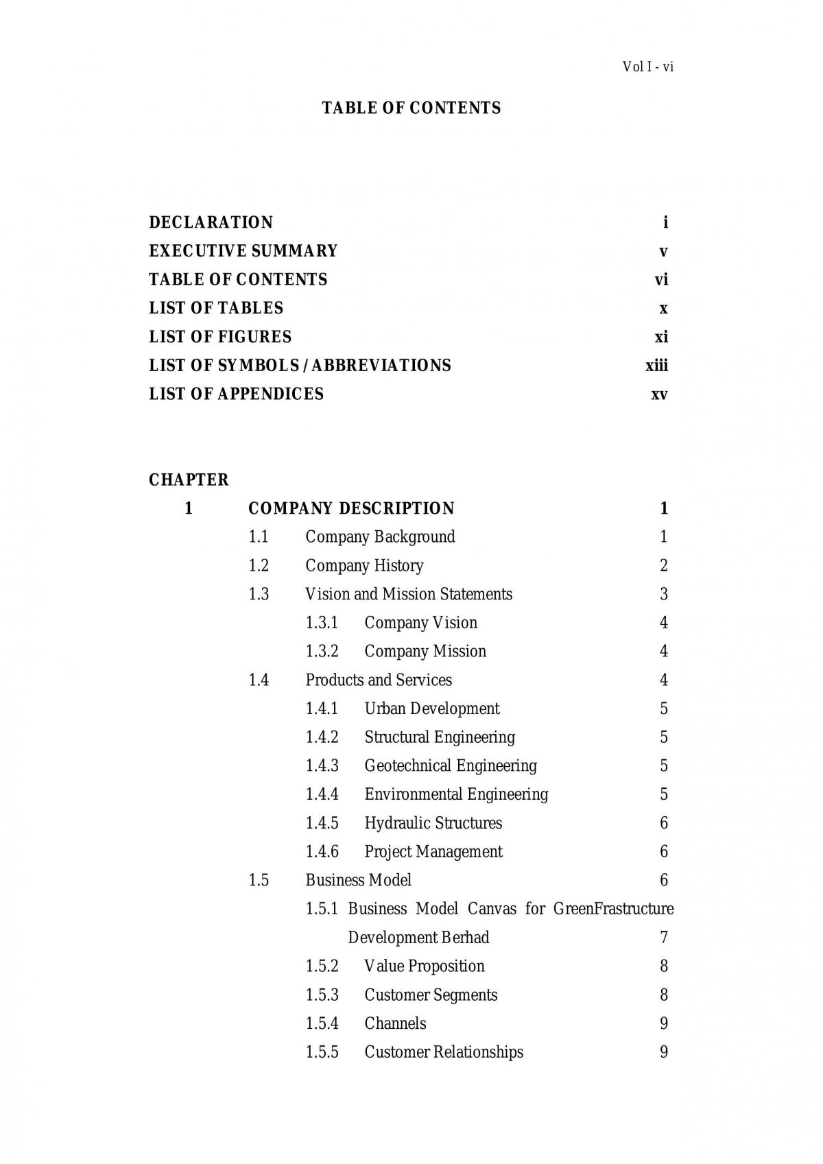 Business Plan - Page 1