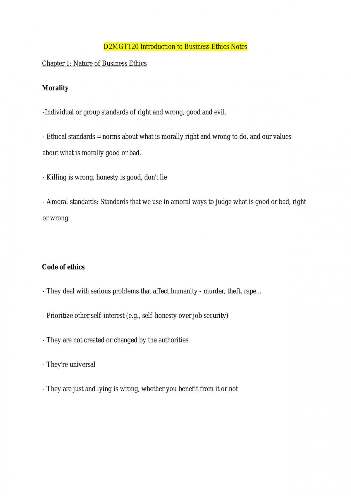 D2MGT120 Study Notes - Page 1