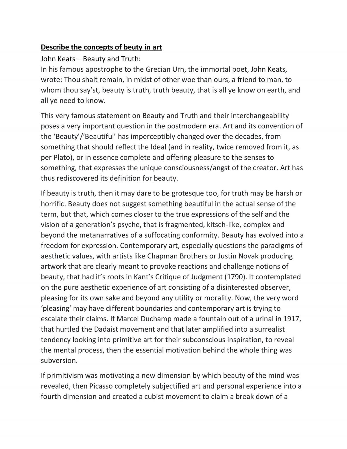 The concepts of beauty in art - Page 1