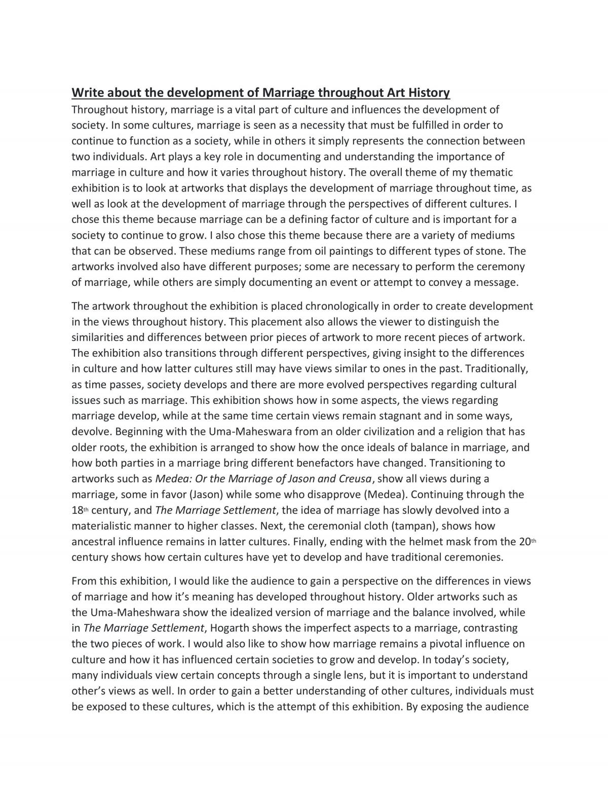 The development of Marriage throughout Art History - Page 1