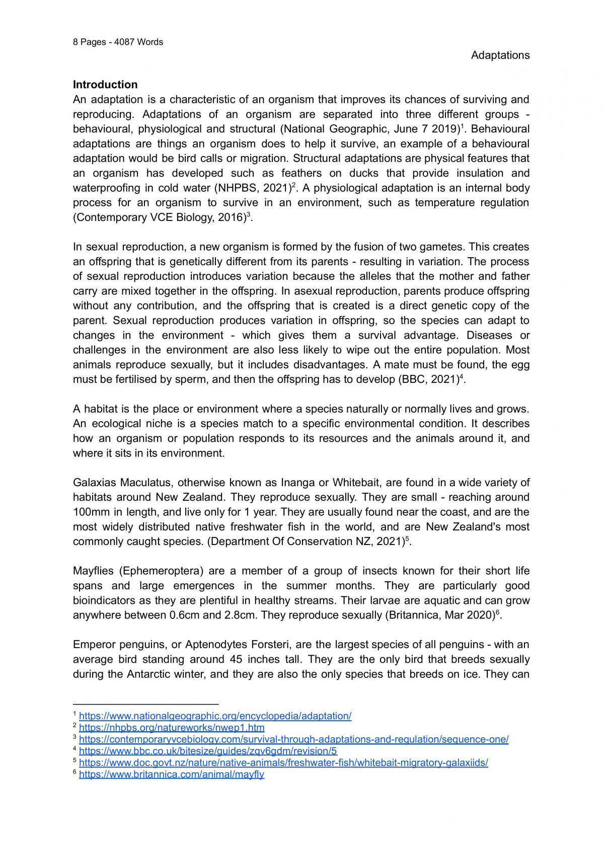91155 Biology - Adaptations Excellence - Page 1