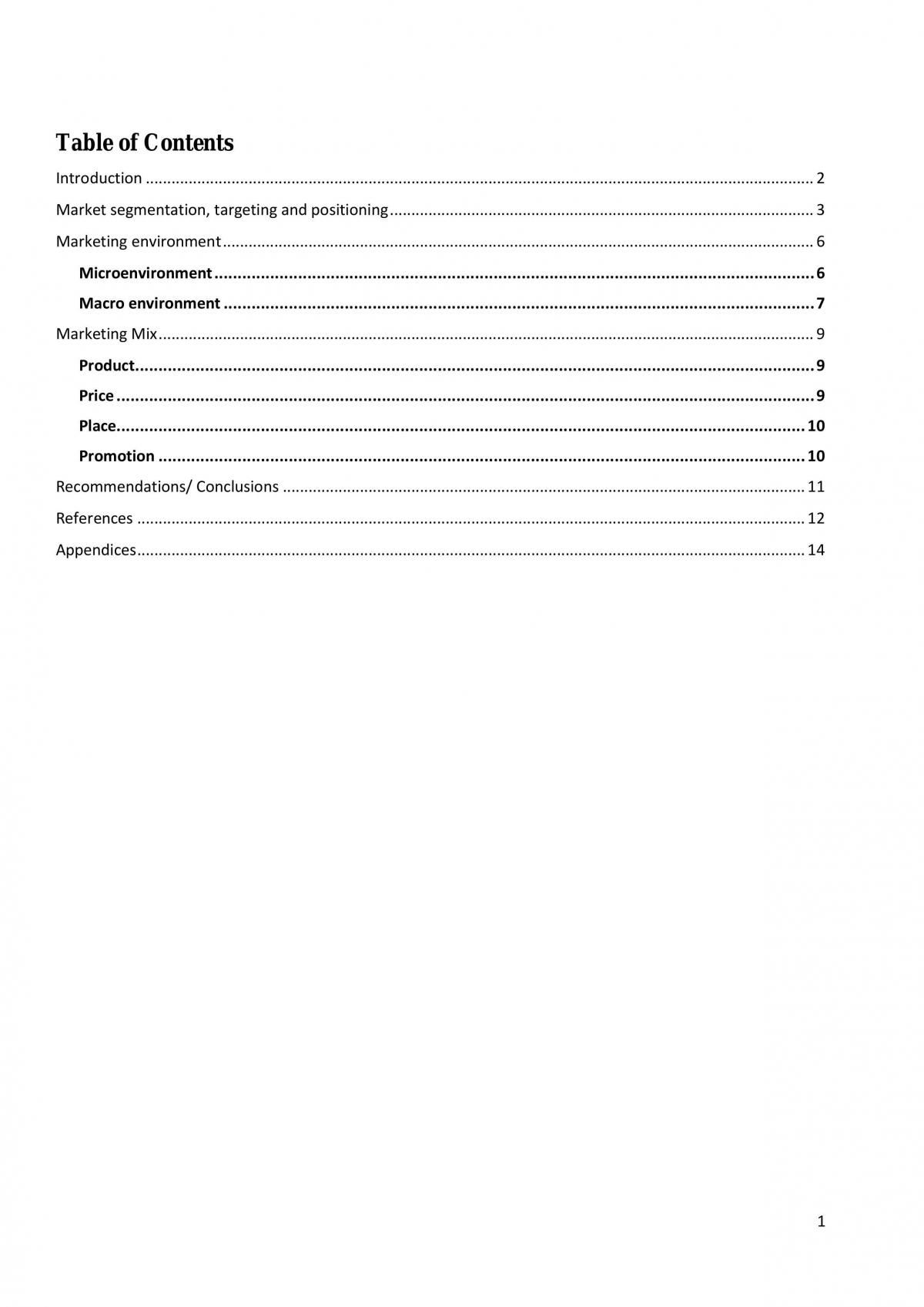 Basic Practices of Marketing Assignment - Page 1