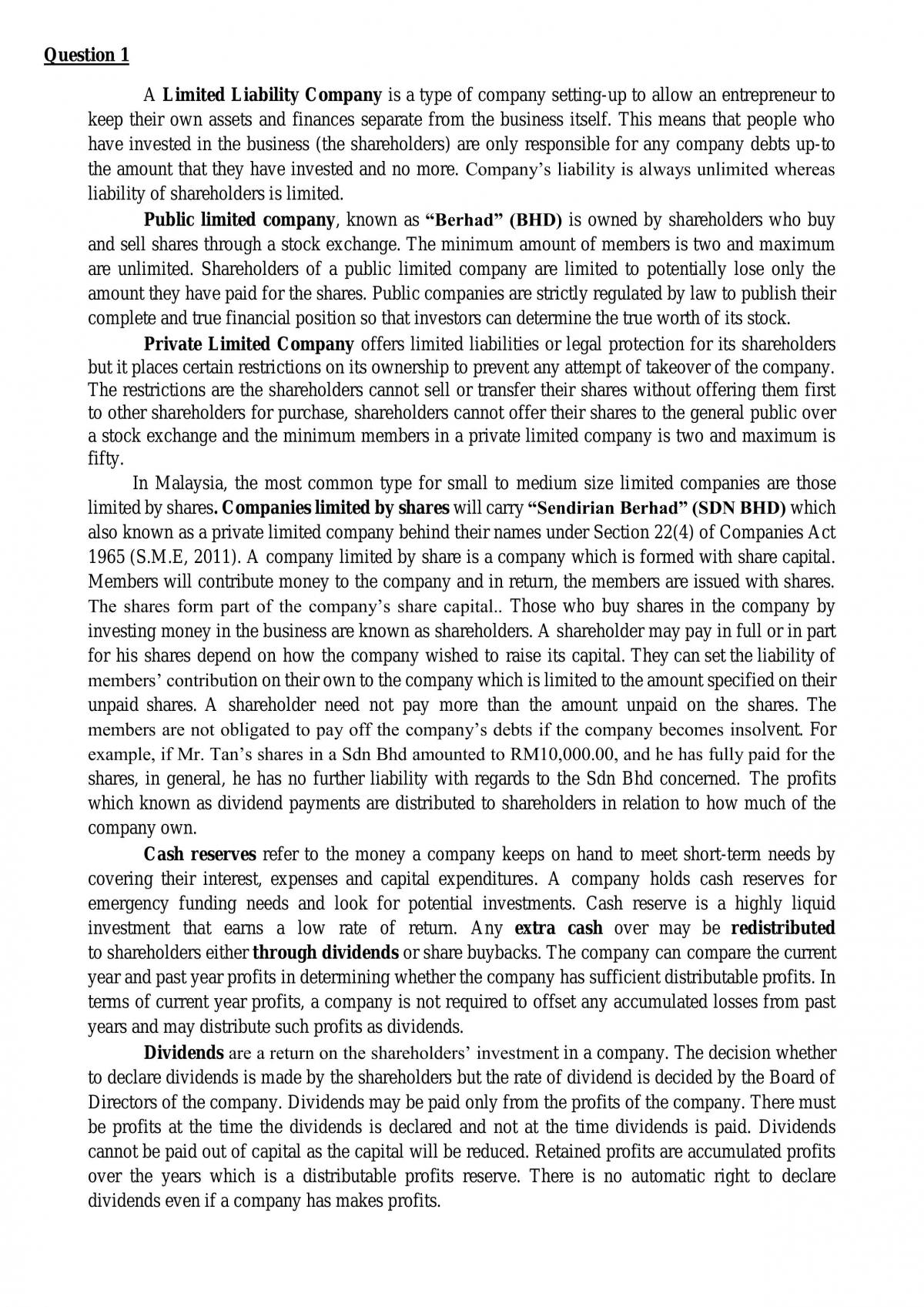 Financial Accounting Assignment - Page 1