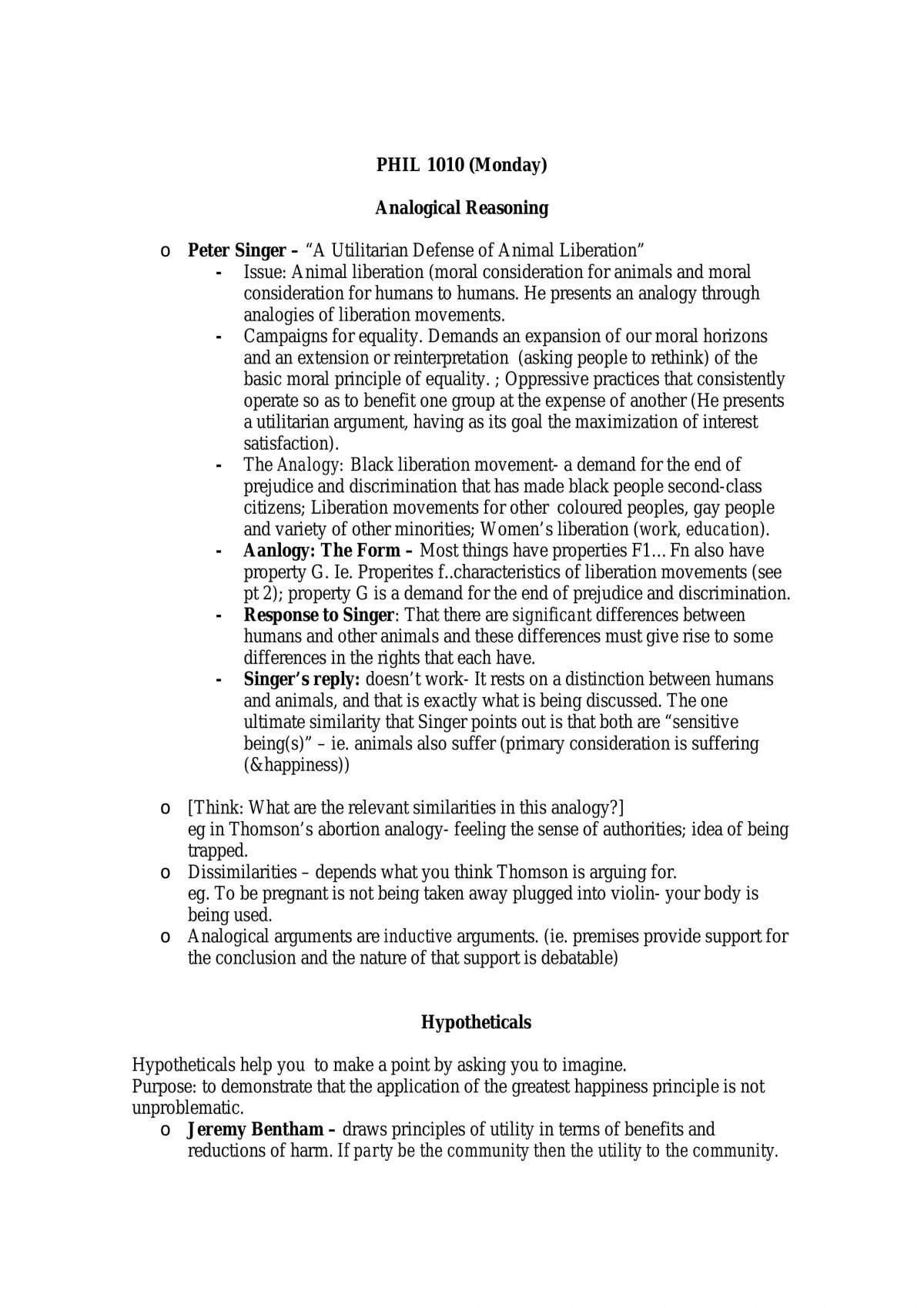 Summary Of Lectures In Preparation For Finals - Page 1