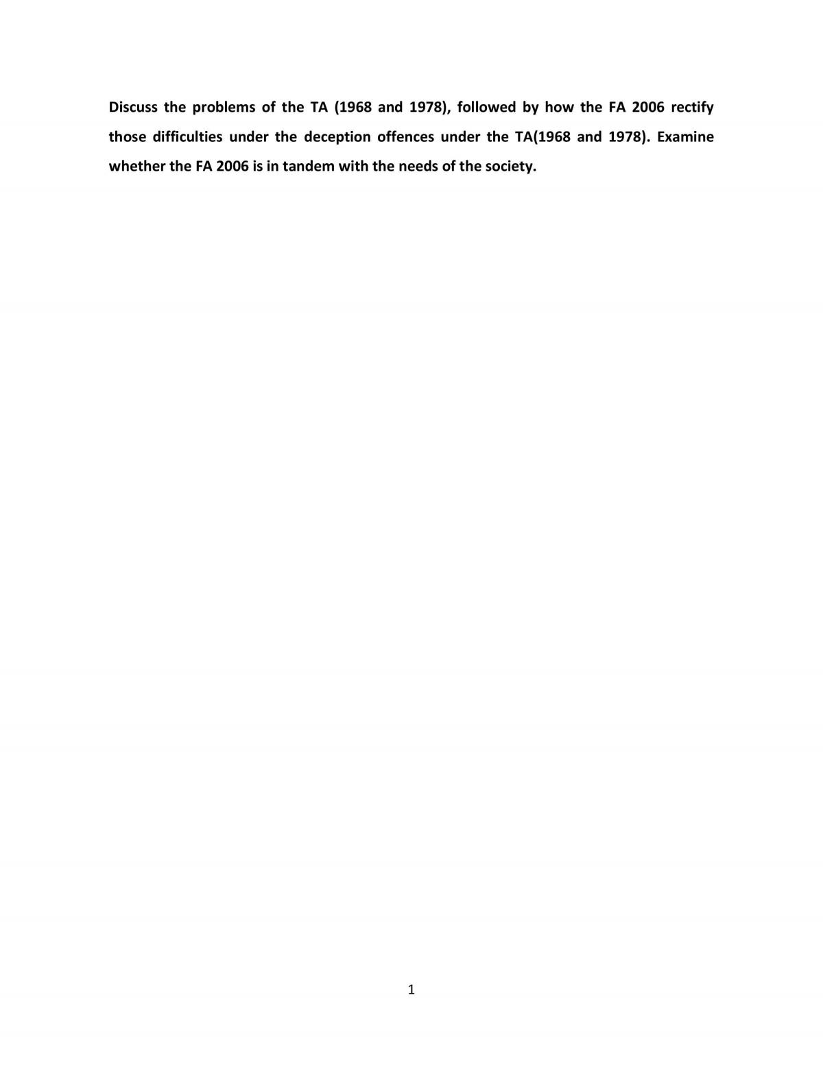 Criminal Law Assignment - Page 1