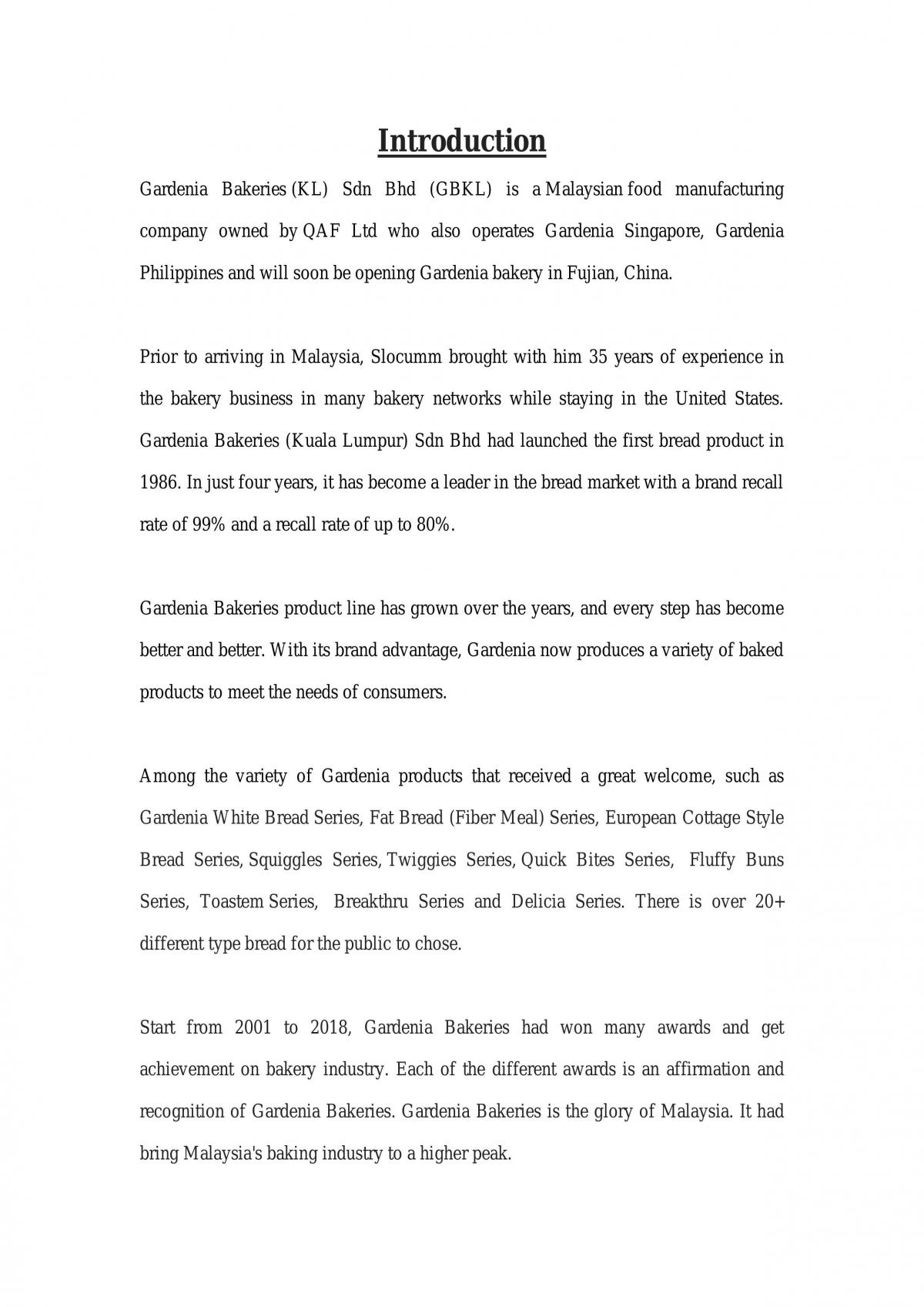 Accounting Information System 1 Assignment Gardenia Bakeries 