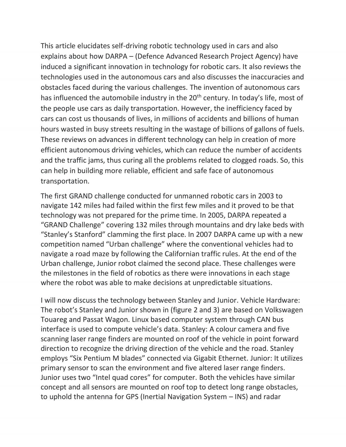 Self driving robotic technology used in cars - Page 1