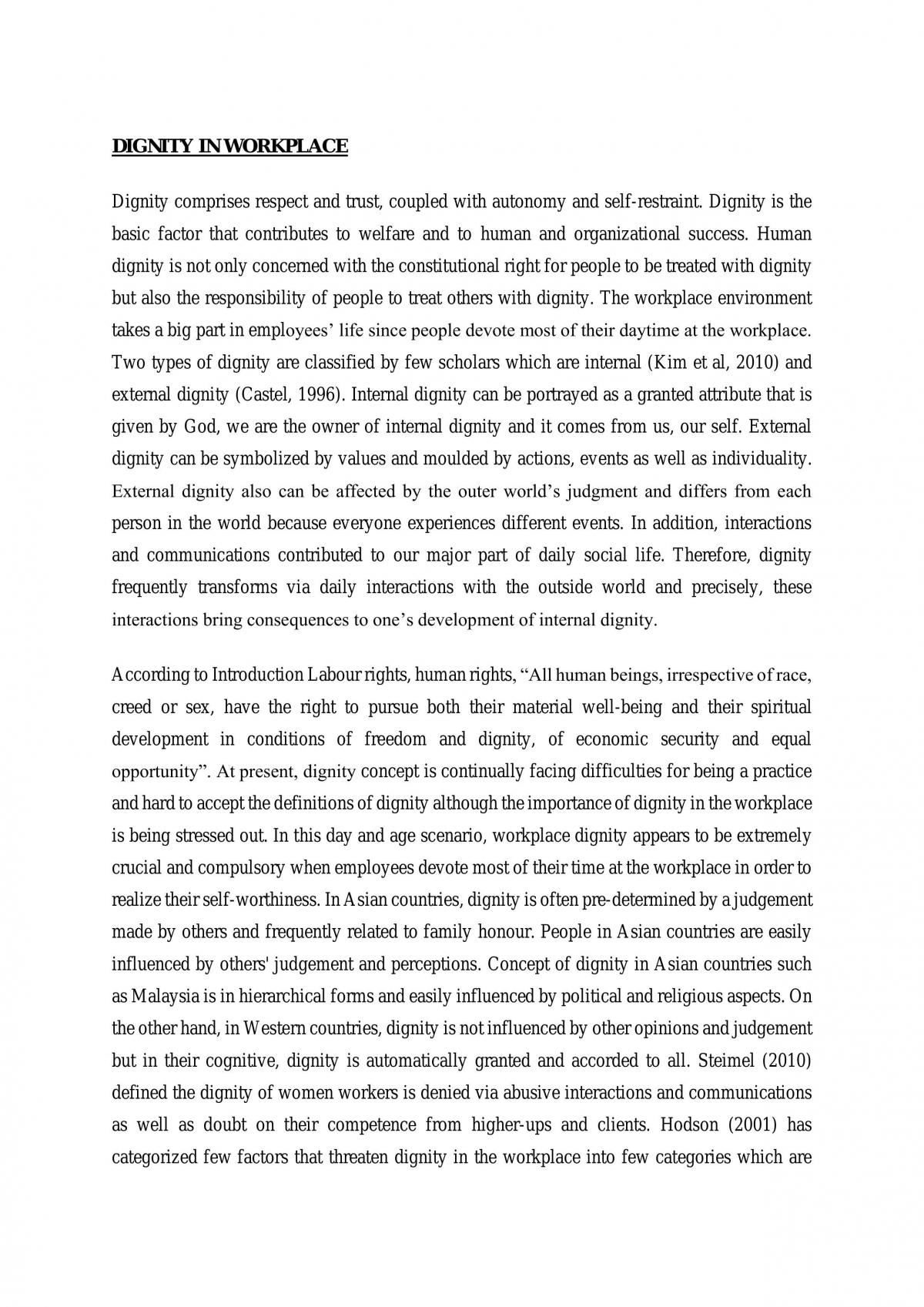 Dignity in workplace - Page 1