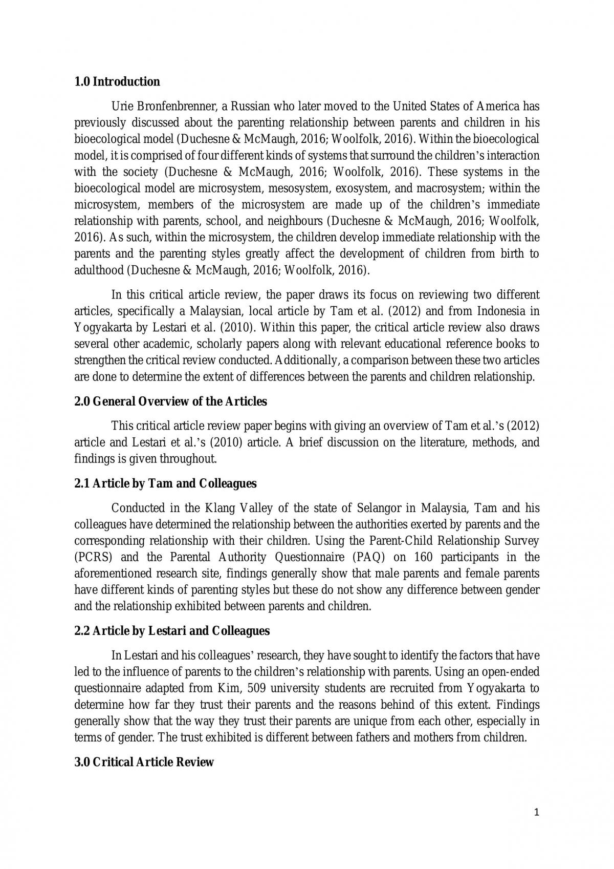 Critical review - Page 1