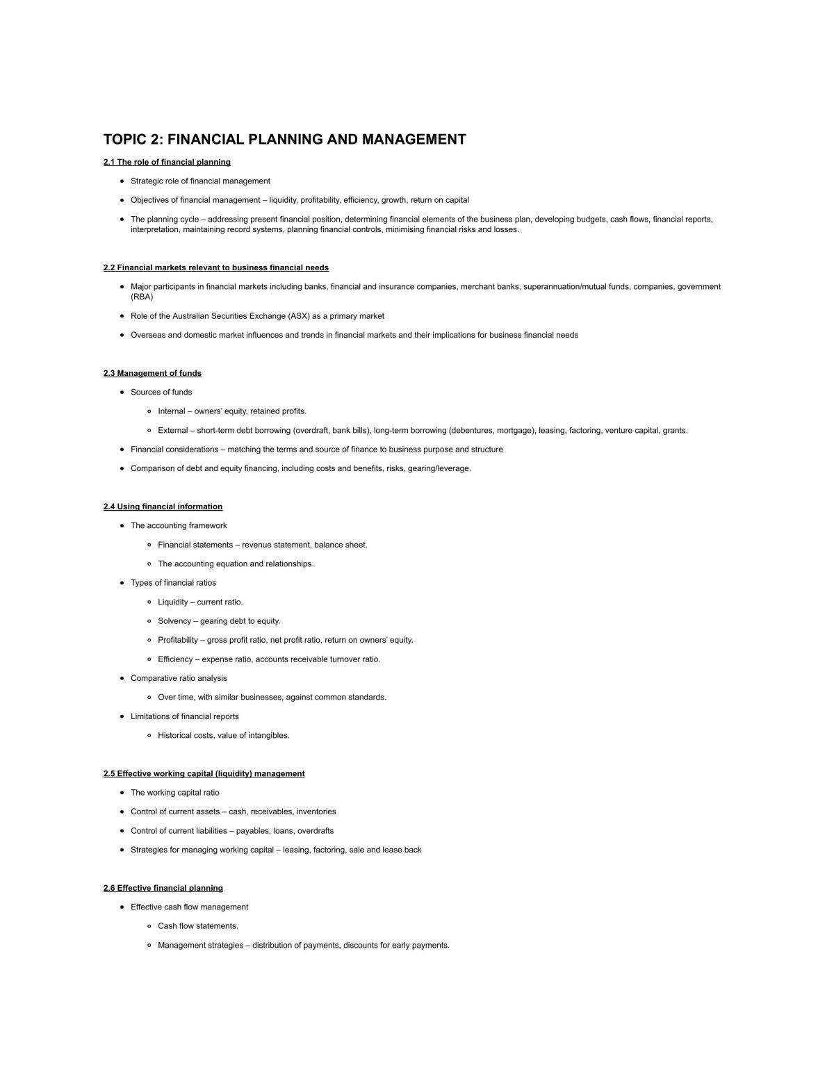 Comprehensive Finance Study Notes - Page 1