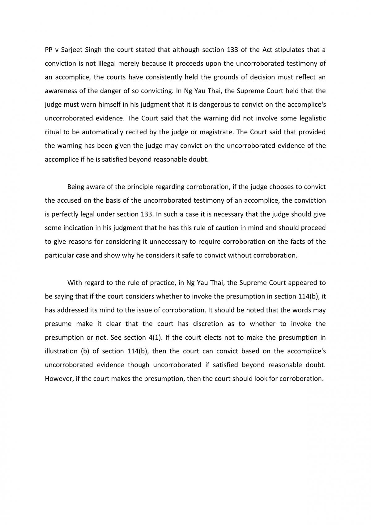 Essay Question on Accomplice Evidence - Page 2
