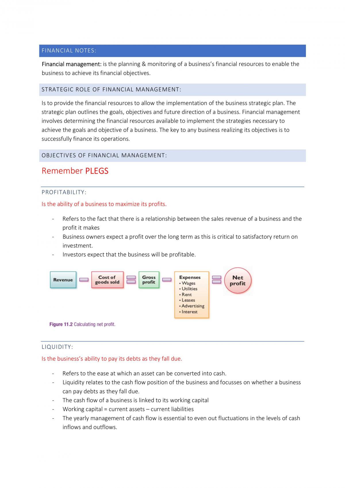 Financial Notes - Page 1
