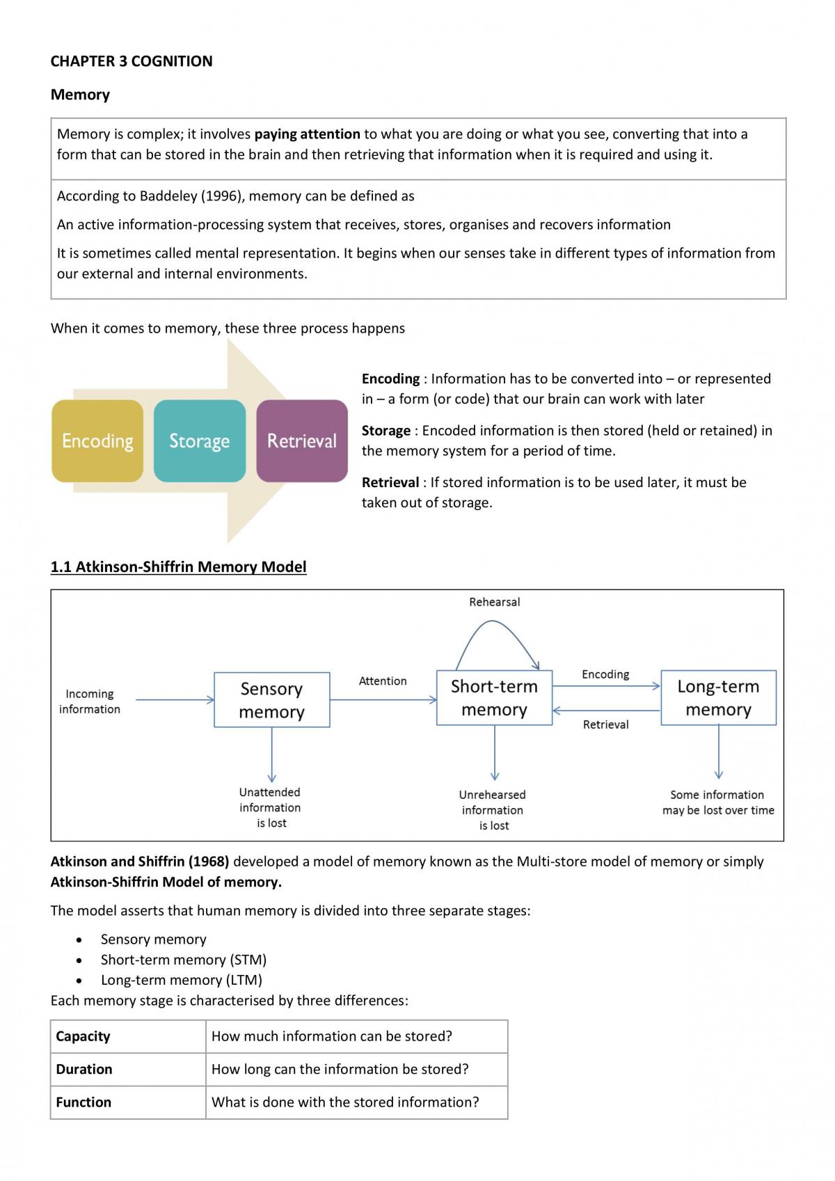 Cognition notes - Page 1