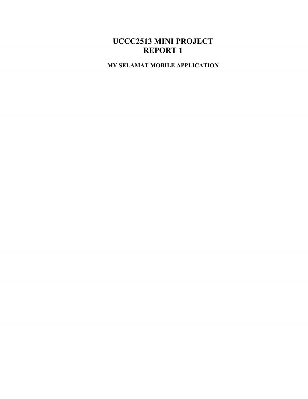 MySelamat System  - Page 1