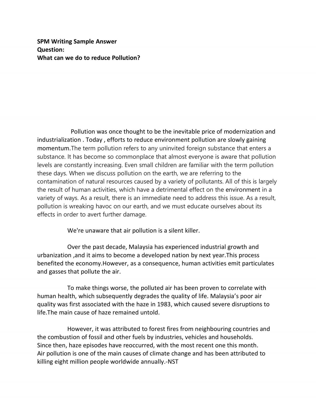 What can we reduce pollution? - Page 1