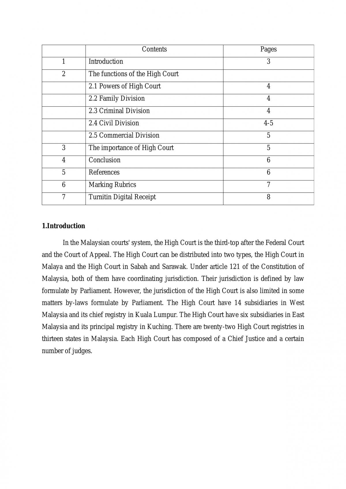 Introduction to Constitution of Malaysia assignment - Page 1