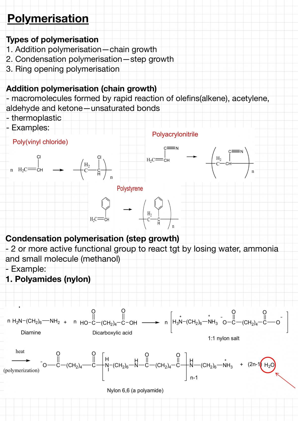 Polymerisation  - Page 1