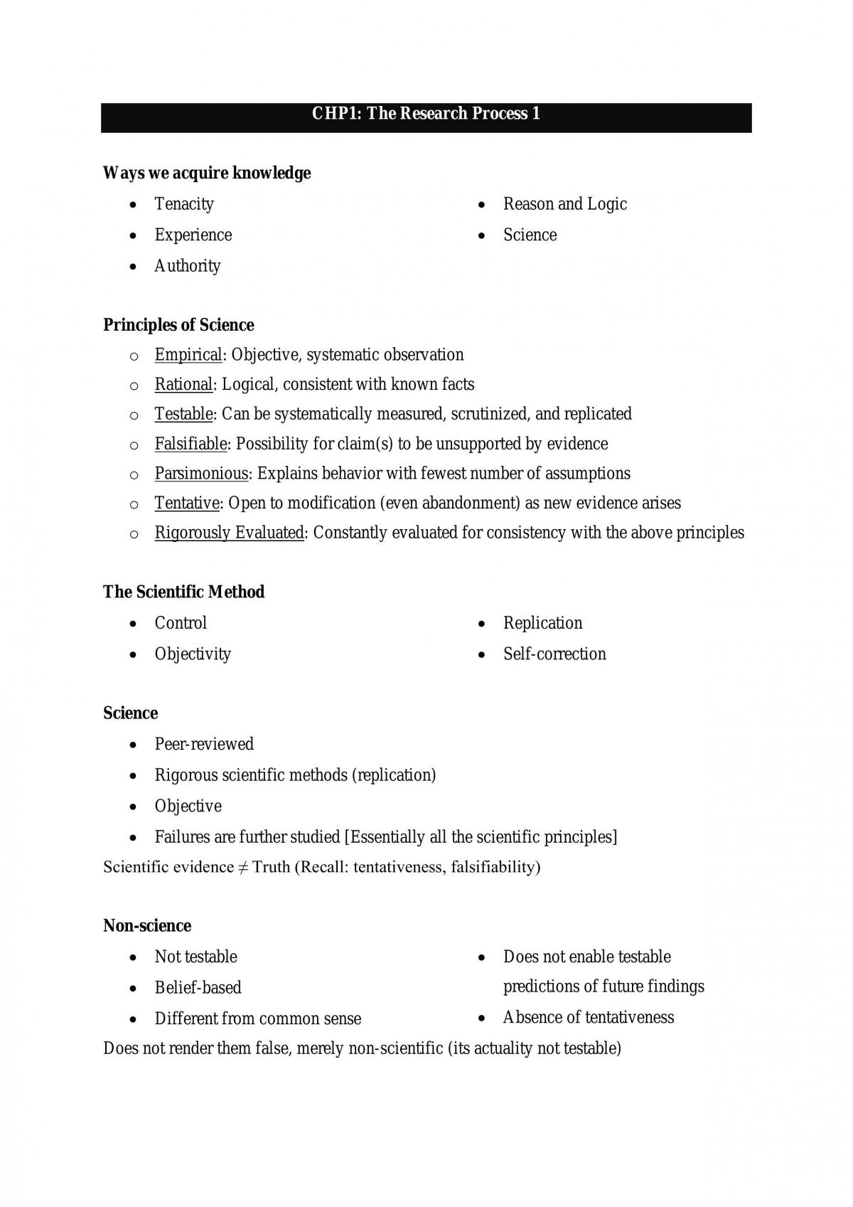 PSY105 Notes - Page 1