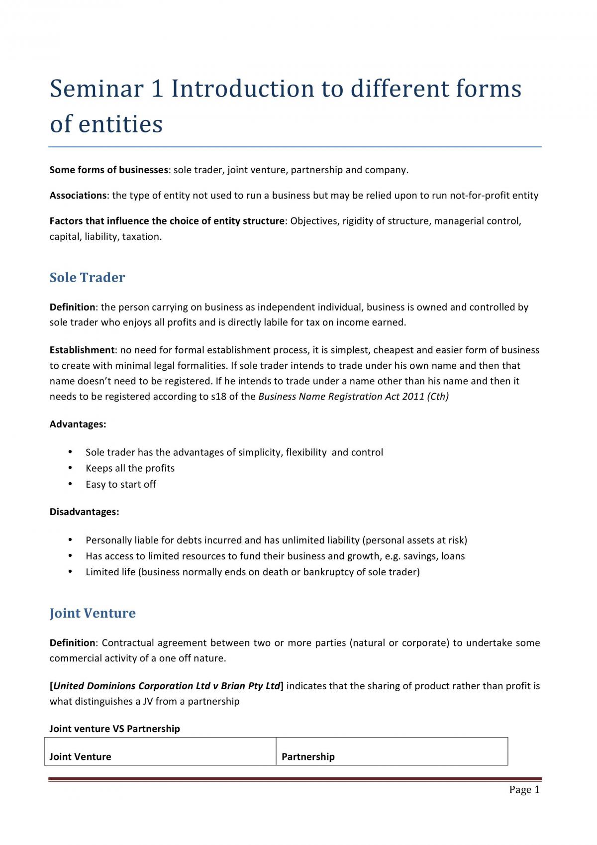 Final study notes  - Page 1