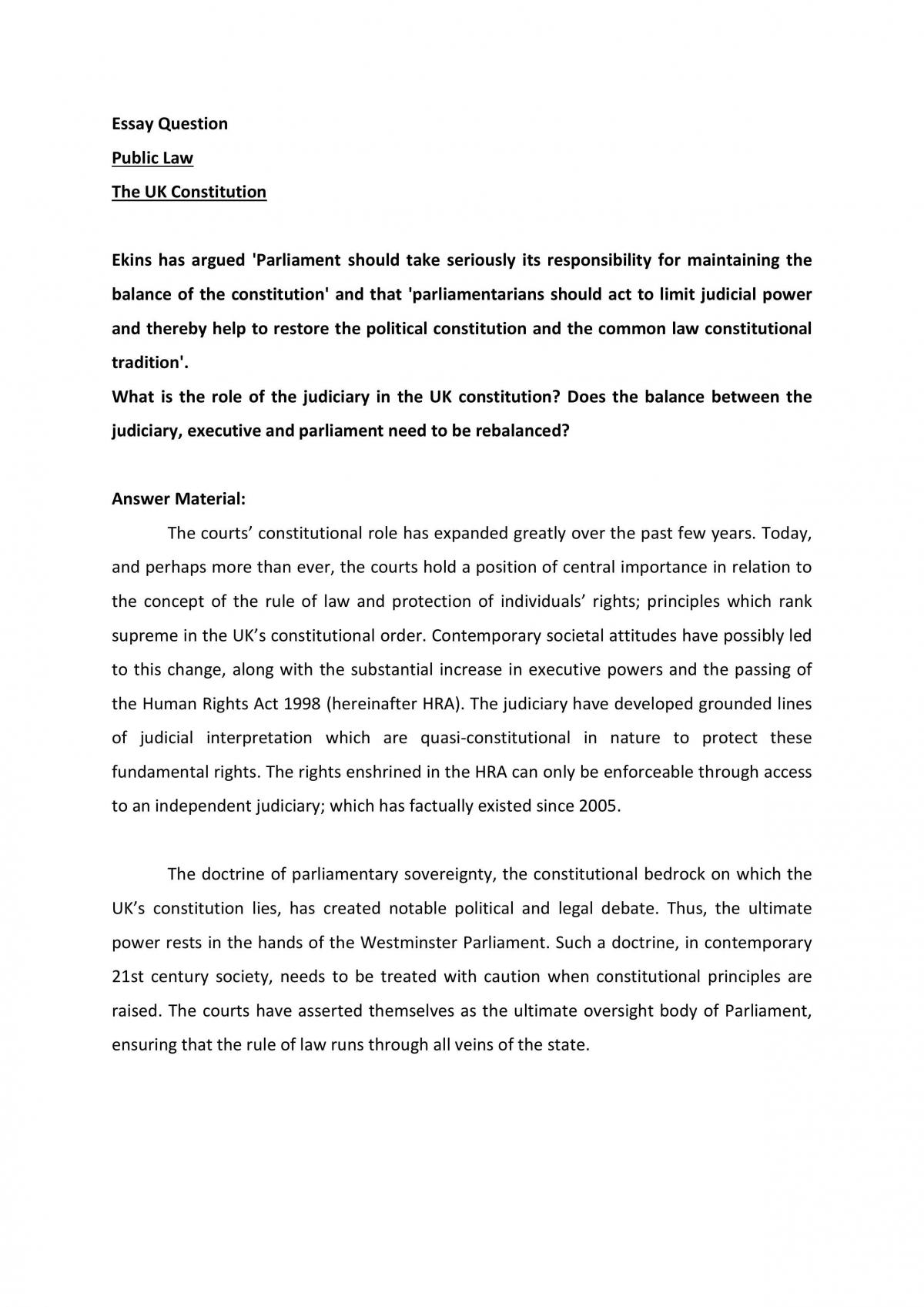 The UK Constitution - Page 1