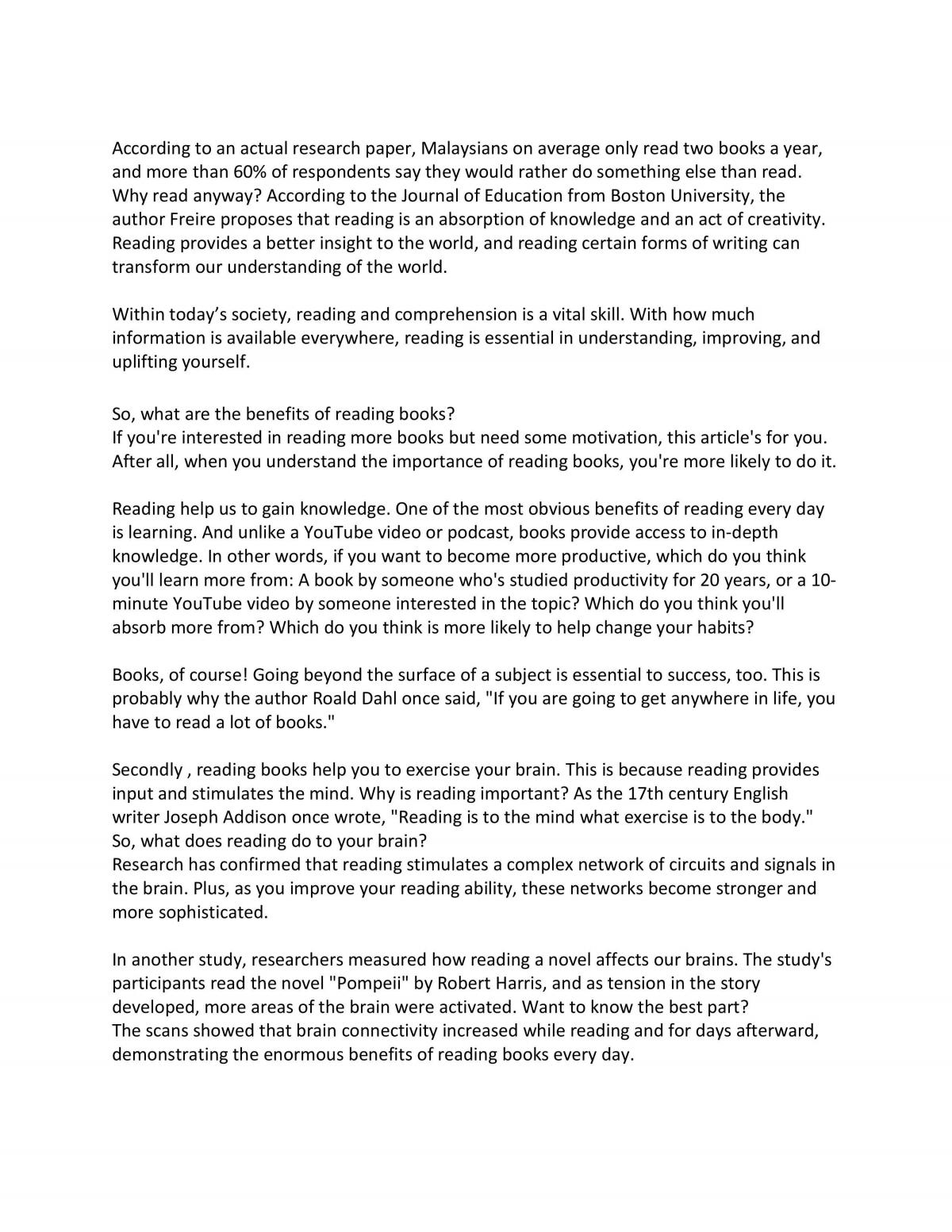 Why reading is important to us - Page 2