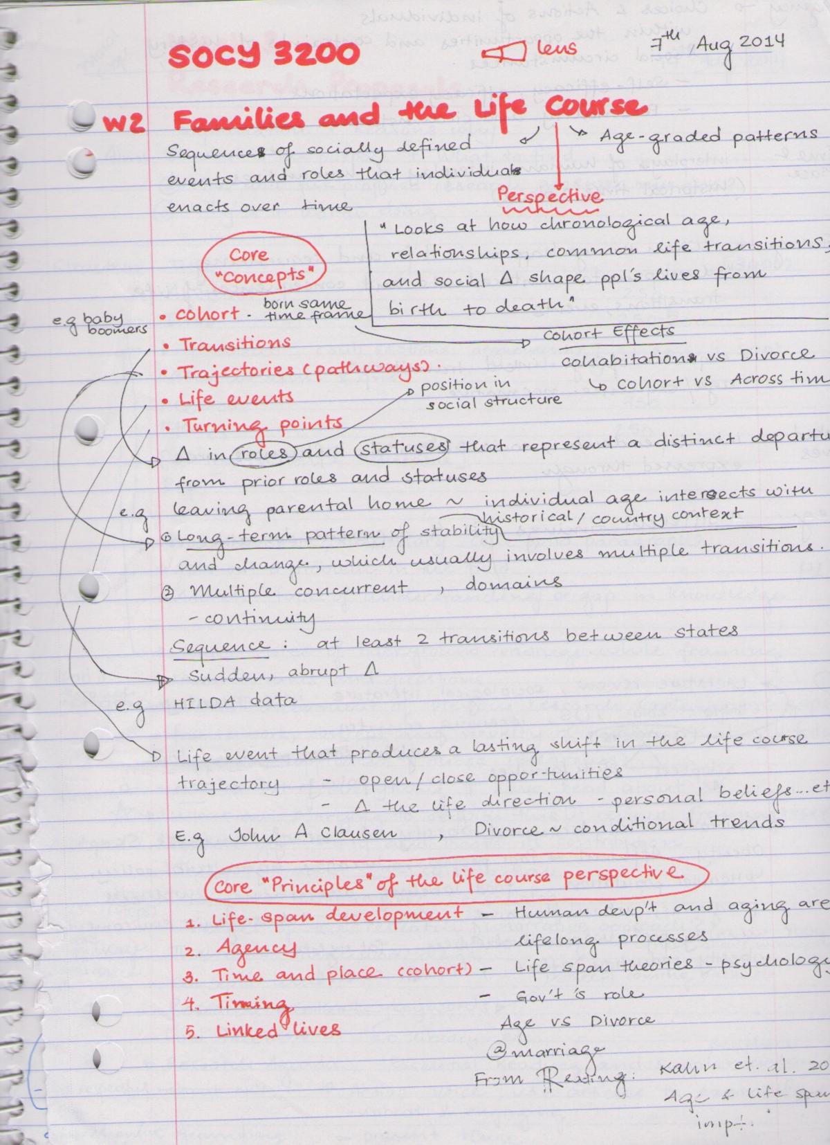 Study Notes for SOCY3200 - Page 1