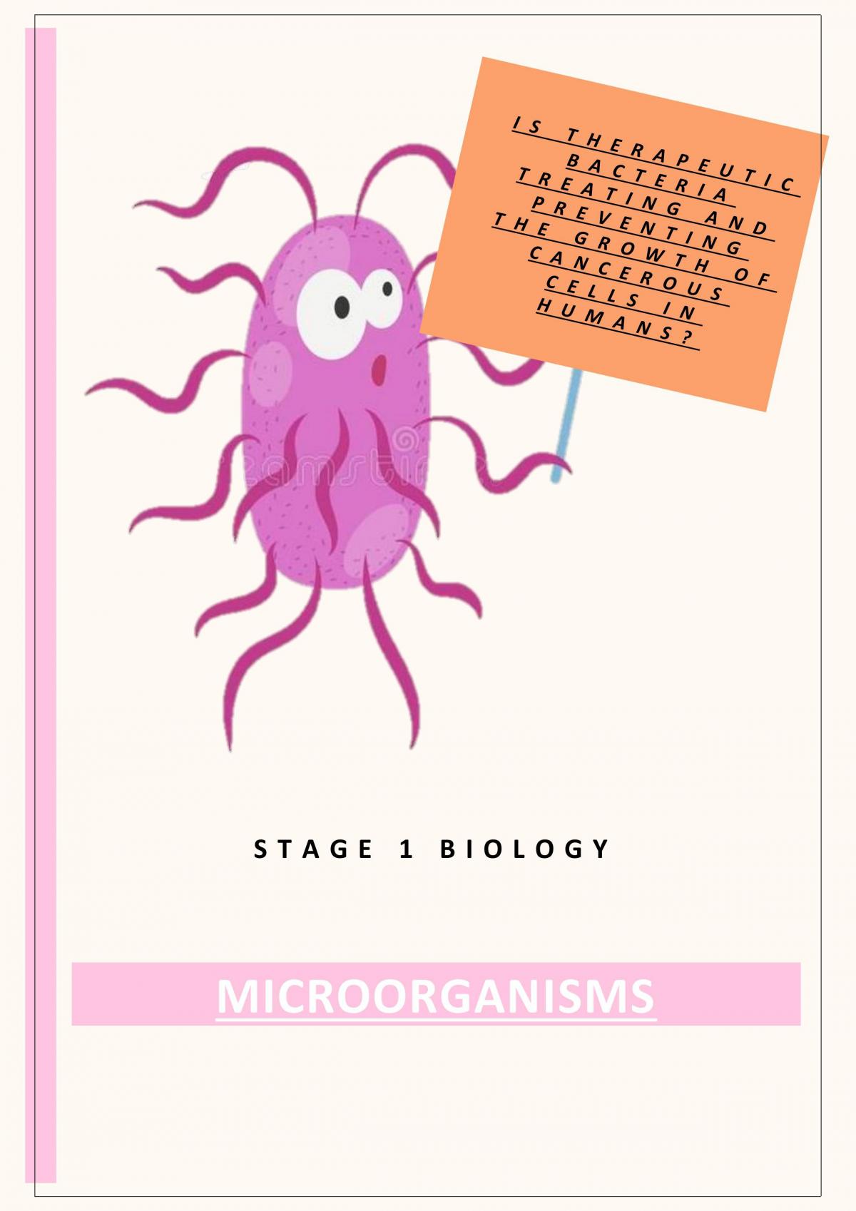 Microorganisms SHE Task - Page 1