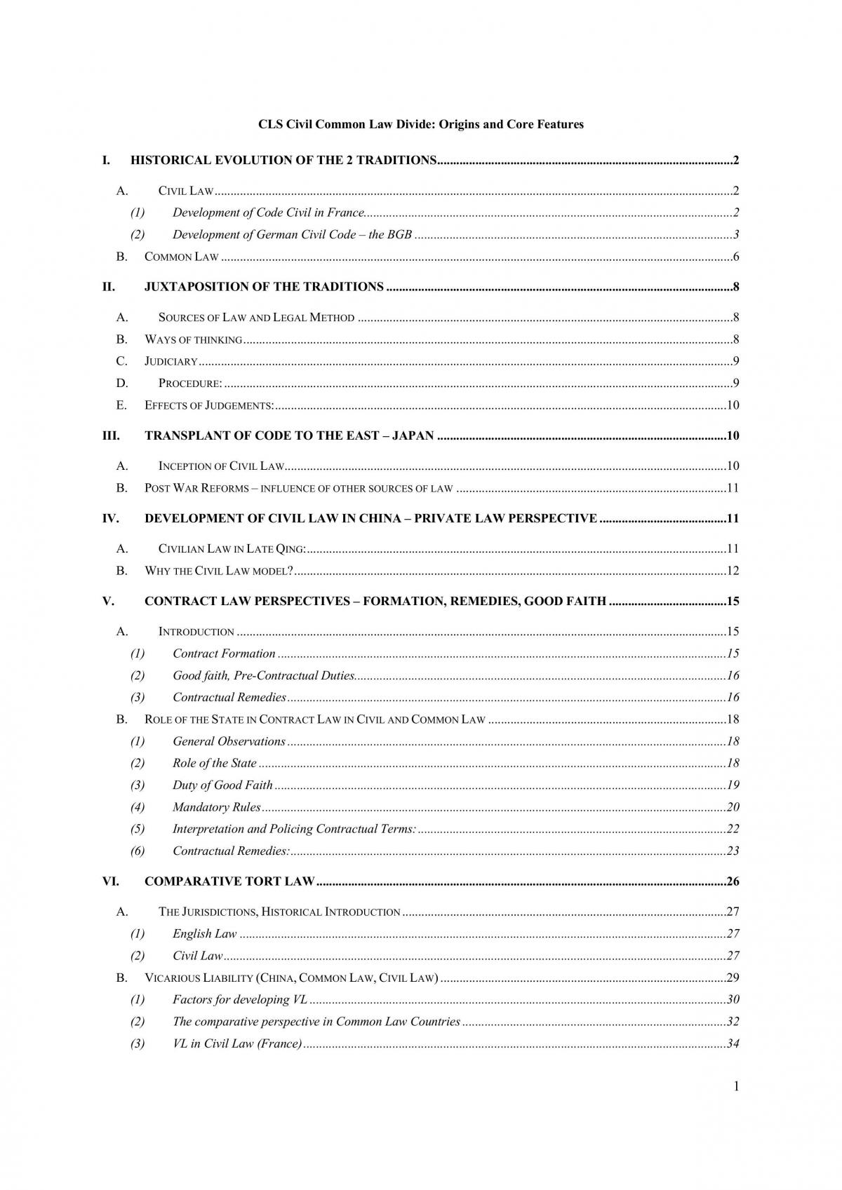 Comparative Legal Studies Notes Full Notes - Page 1