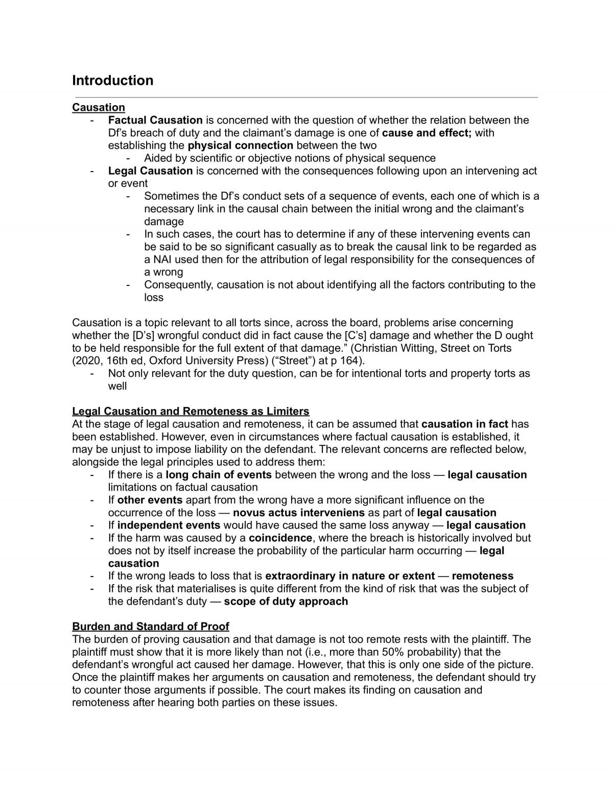 Causation & Remoteness of Damage - Page 1