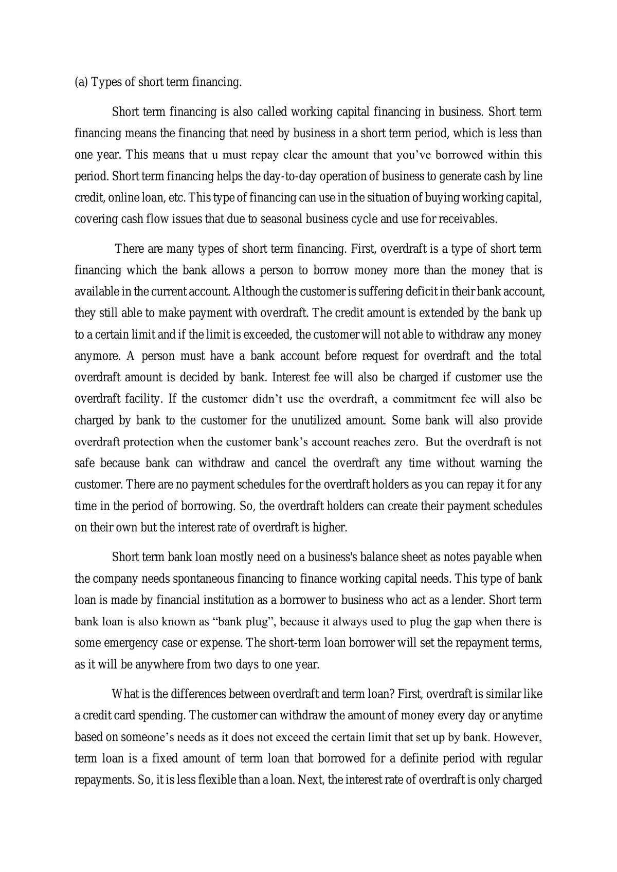 Short-term Financing - Page 1