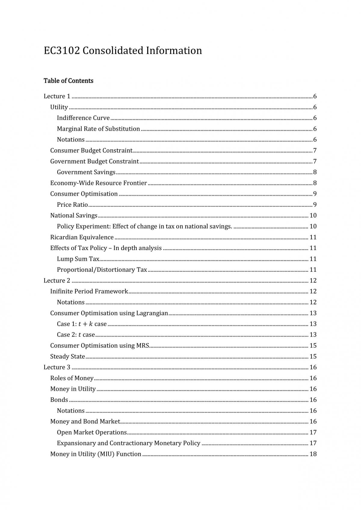 EC3102 Summary Notes - Page 1