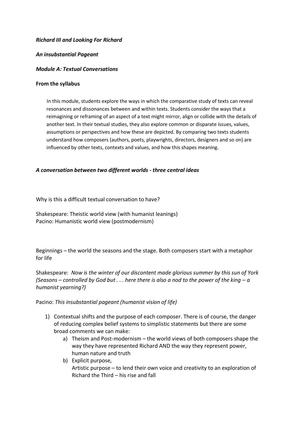 HSC Complete notes on Richards  - Page 1