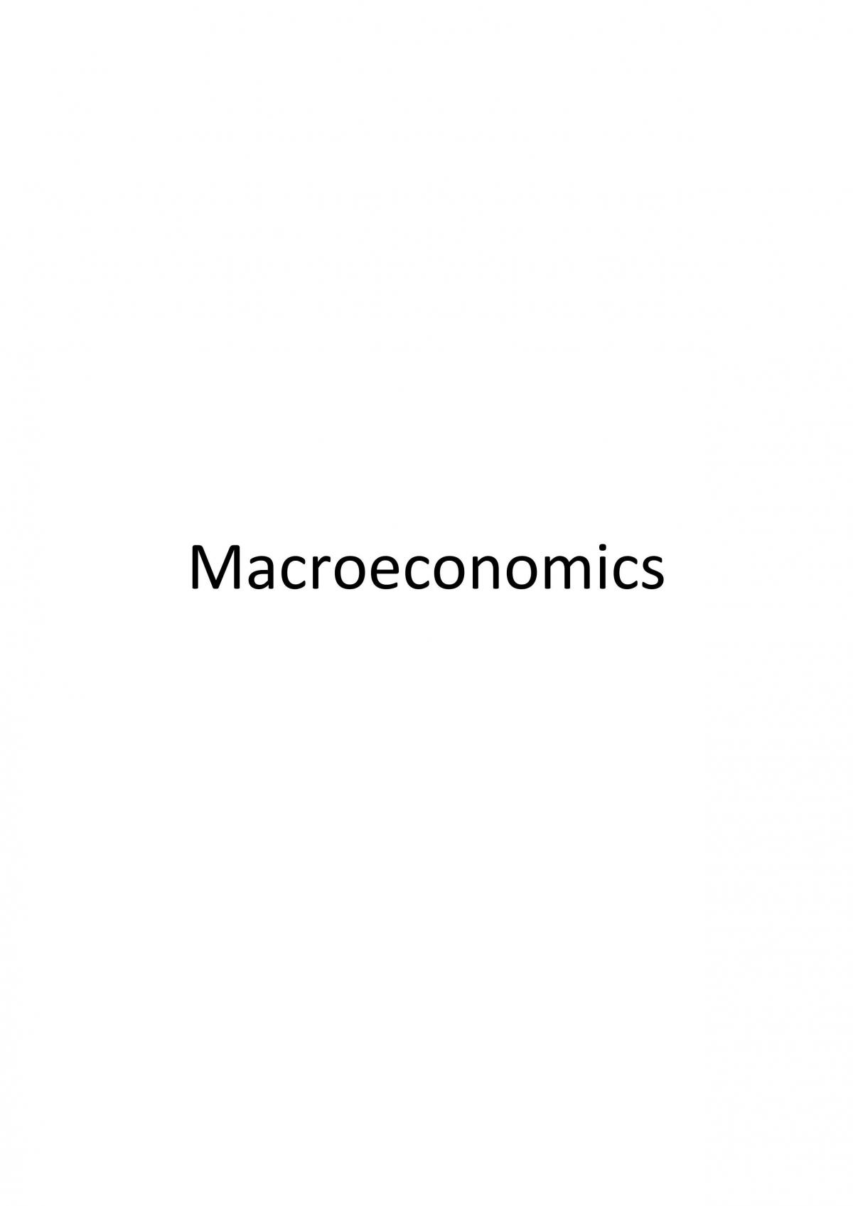 Macro-economics Personal Notes - Page 1