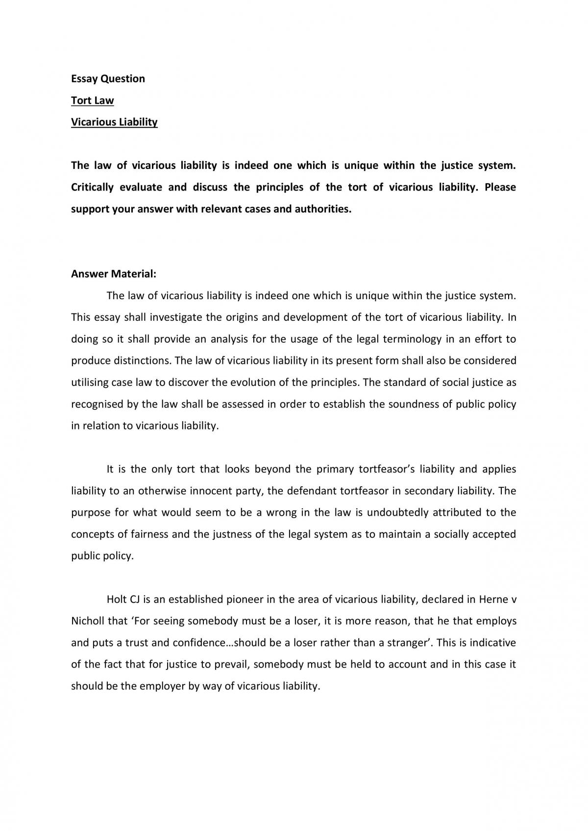 Vicarious Liability - Page 1