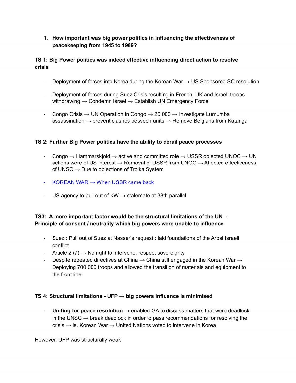 UN Essay Plans  - Page 1