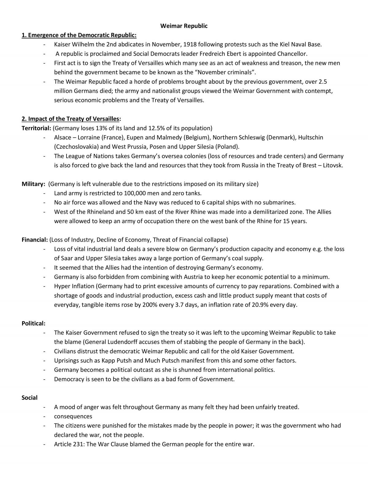 Germany Module Complete Notes - HSC - Page 1