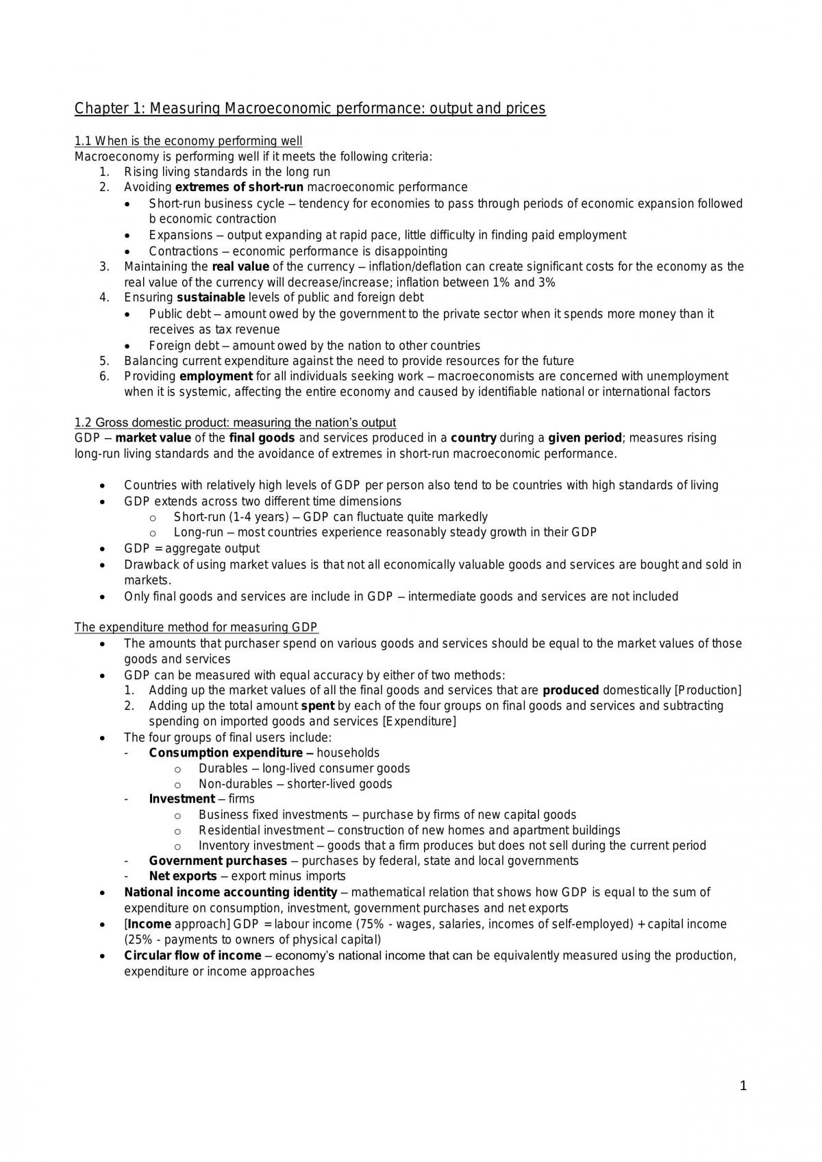 ECON1102 Course Notes - Page 1