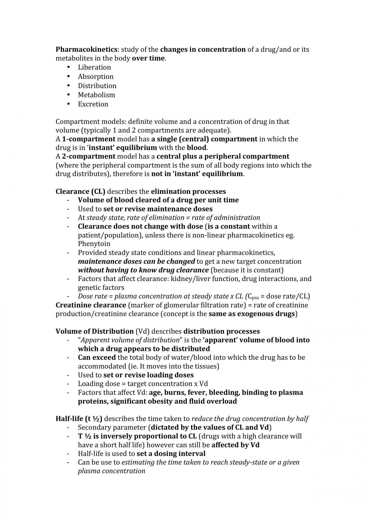 PHRM2050 Study Notes - Page 1