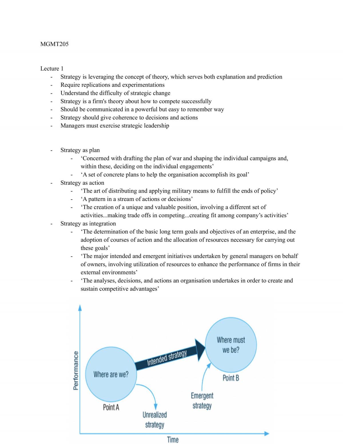 MGMT205 Notes - Page 1