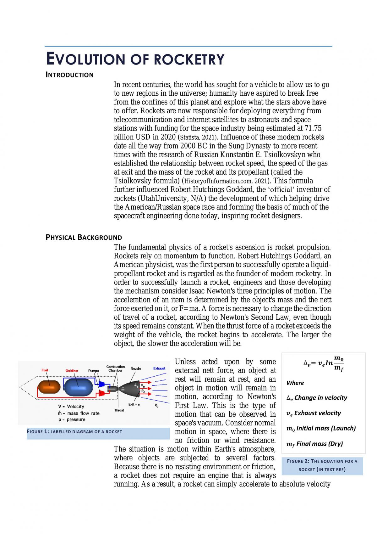 SHE Task - Evolution of Rockets  - Page 1