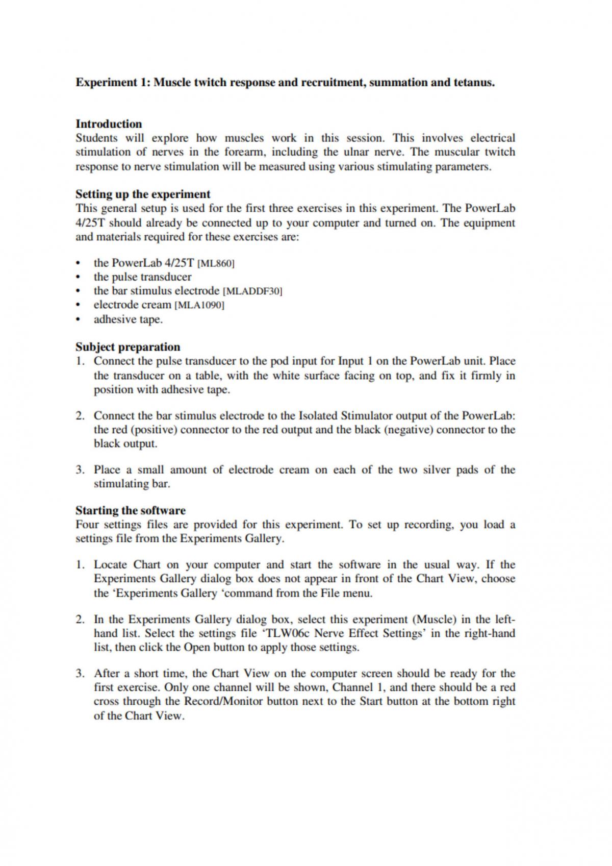 Practical on How Muscles Work - Page 1