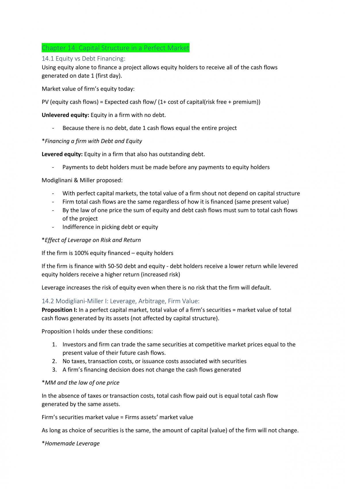 Financial Summary - Page 1
